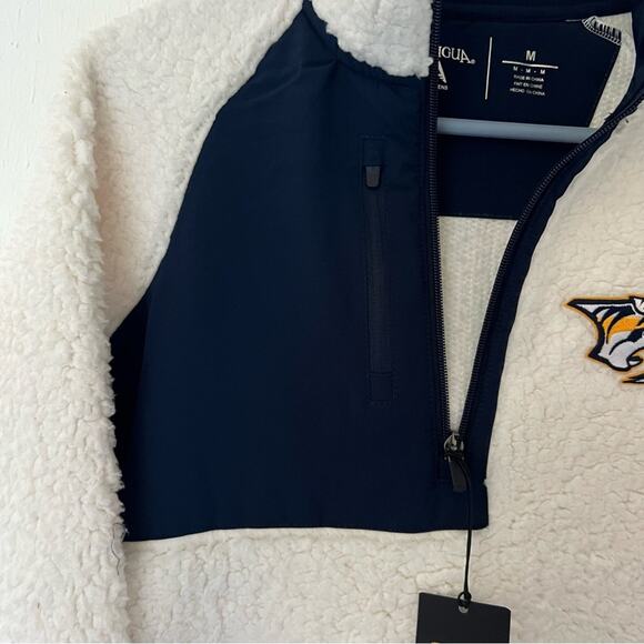 Nashville Predators sherpa quarter zip pullover - NEW Women's NHL fleece size M - Picture 4 of 7